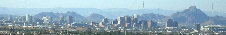 Phoenix Skyline facing north from South Mountain Park